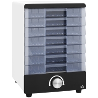 HOMCOM Desidratador de Alimentos 350W com 7 Bandejas Temperatura Ajustável 40-70℃ Desidratador de Fruras Verduras 30x22,8x32,6 cm Branco