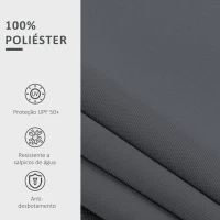 Outsunny Tecido de Substituição para Toldo 2,8x2,5 m Tecido de Reposição com Proteção UV 50+ Impermeável  Cinzento(m-5)
