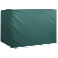 Outsunny Capa Protetora para Baloiço de Jardim de 3 Lugares 215x155x150cm Impermeável com Zíper Cobertura para Móveis de Exterior Verde(m-1)
