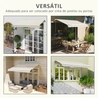 Outsunny Tecido de Substituição para Toldo 2,8x2,5 m Tecido de Reposição com Proteção UV 50+ Impermeável  Creme(m-6)