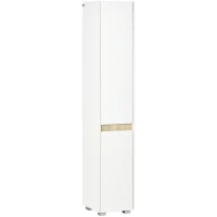 kleankin Coluna Casa de Banho Armário Auxiliar Casa de Banho de 5 Níveis com Prateleiras Ajustáveis 30x33x165cm Branco(m-1)