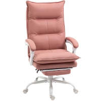 Vinsetto Cadeira de Escritório com 6 Pontos de Massagem e 5 Modos Reclinável com Função de Aquecimento 66x74x114-121,5 cm Rosa
