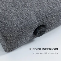 HOMCOM Cabeceira de Cama 160cm Cabeceira de Cama Estofada em Linho e Acolchoada 2 Formas de Uso 160x7x120cm Cinza(m-7)