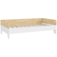 AIYAPLAY Cama para Crianças acima de 3 Anos 143,5x74x40 cm Cama de Madeira para Crianças Carga 80 kg para Dormitório Branco e Madeira