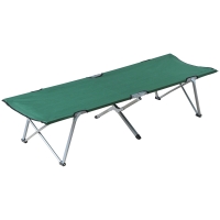 Outsunny Cama Dobrável de Campismo em Tela Oxford 600D com Estrutura Metálica Suporta até 136 kg para Praia e Caminhadas 193x64x40 cm Verde