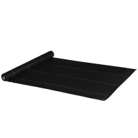 Outsunny Rolo de Malha Anti-Ervas 2x25 m Malha Geotêxtil 60 g/m² para Controlo de Ervas Daninhas de Jardim Malha Anti-Ervas Preta(m-1)