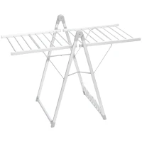 HOMCOM Estendal Elétrico Dobrável com Alças 230W Secador de Roupa com Suporte para 2 Sapatos 134x66x100cm Prata(m-1)