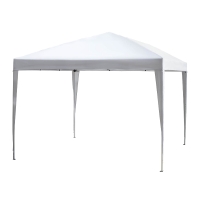 Outsunny Tenda Dobrável 2,95x2,95 cm com Bolsa de Transporte Altura Ajustável Anti-UV e Impermeável para Terraço Pátio Branco Prateado