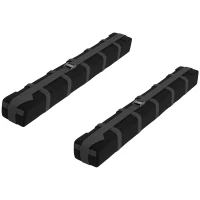 HOMCOM Barras de Tejadilho Universais para Veículos 2 Peças com Cordas de Fixação Tecido Oxford 85x10x8 cm Preto(m-1)