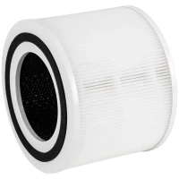 HOMCOM Filtro de Substituição H13 HEPA para Purificador de Ar com Função de Eliminar Virus Poeira e Alérgenos Filtro de Carvão Ativado para Utilização por 6 Meses 19,3x19,3x14,8cm Branco(m-9)