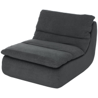 HOMCOM Schaumstoff-Bodensessel, Liegesessel, Lounge-Sessel für Wohnzimmer, Schlafzimmer, Grau