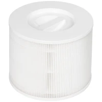 HOMCOM Filtro de Substituição H13 HEPA para Purificador de Ar com Função de Eliminar Virus Poeira e Alérgenos Filtro de Carvão Ativado para Utilização por 6 Meses 19,3x19,3x14,8cm Branco(m-1)