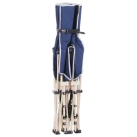 Outsunny Feldbett, Camping-Bett, klappbar, wetterbeständig, ink. Tragetasche, 190 cm x 68 cm x 52 cm, Blau(m-14)