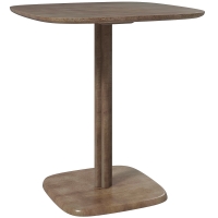 HOMCOM Table à manger pour 4 personne table de cuisine carrée style moderne avec plateau aspect bois, 70 x 70 cm, marron