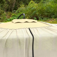 Outsunny Plasă de Țânțari pentru Umbrelă cu Ochiuri Dense și Deschidere cu Fermoar, 3x2,3 m, Bej(m-9)