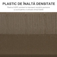 Outsunny Bază pentru Umbrelă de Grădină cu Mâner Încorporat și Duză Laterală, 49x49x36.5 cm, Maro(m-6)