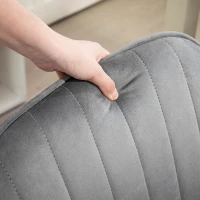 HOMCOM Verstelbare Bureaustoel Draaibaar Homeoffice met Rug- en Armleuning Grijs(m-9)