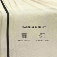 Outsunny Plasă de Țânțari pentru Umbrelă cu Ochiuri Dense și Deschidere cu Fermoar, 3x2,3 m, Bej(m-5)