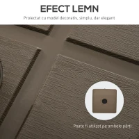 Outsunny Bază pentru Umbrelă de Grădină cu Mâner Încorporat și Duză Laterală, 49x49x36.5 cm, Maro(m-7)