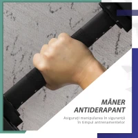 SPORTNOW Set Greutăți 2 în 1 cu Gantere Convertibile în Halteră și Reglabile, 105x20x20 cm, Negru(m-6)