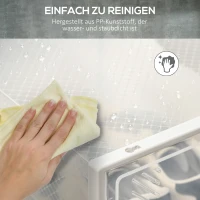 HOMCOM Modulares Regalsystem mit 18 Fächern, Steckregal, 25 cm x 35 cm x 19 cm, Transparent(m-7)
