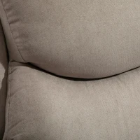 HOMCOM Relaxsessel Einzelsofa Liege 150° neigbarer Fernsehsessel Liegesessel TV-Sessel mit Schlaffunktion für Wohnzimmer Leinen Beige 93 x 88 x 102 cm(m-10)