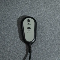 HOMCOM elektrischer Aufstehsessel Massagesessel mit Wärmefunktion Sessel mit Aufstehhilfe relaxsessel mit Fernbedienung Leinen Grau 90 x 91 x 106 cm(m-11)