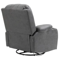 HOMCOM Relaxsessel mit Fußstütze und Liegefunktion, inkl. Getränkehalter, Fernsehsessel, 87 cm x 95 cm x102 cm, Grau(m-11)