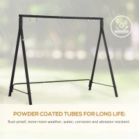 Outsunny Steel Frame Multi-Swing Seat Frame - Black(m-6)
