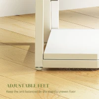 HOMCOM Five-Tier Corner Shelf - White(m-7)
