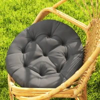 Outsunny Set of Two Φ60cm Outdoor Cushions - Dark Grey(m-9)