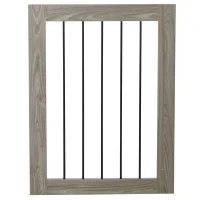 PawHut Hundekäfig mit 2 Türen, Hundebox, Transportbox für Hunde, rustikales Design, verriegelbar, Braun(m-10)