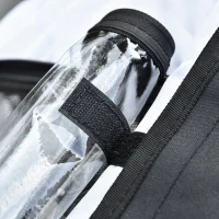 PawHut 2 in 1 hondenaanhanger fietskar jogger vlag regenhoes voor honden Wit(m-11)