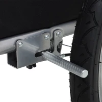 PawHut 2 in 1 hondenaanhanger fietskar jogger vlag regenhoes voor honden Rood(m-13)