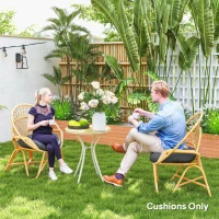 Outsunny Set of Two Φ60cm Outdoor Cushions - Dark Grey(m-7)