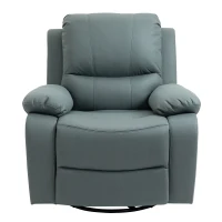 HOMCOM Relaxsessel mit Neigungsverstellung bis 135° 360 Grad drehbar 93 cm x 100 cm x 98 cm Stahlgestell Grün(m-13)