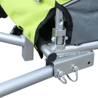 PawHut 2 in 1 hondenaanhanger fietskar jogger vlag regenhoes voor honden 4 kleuren(m-10)