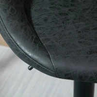 HOMCOM Conjunto de 2 Taburetes de Bar Giratorios con Altura Regulable Sillas Altas Modernas de Comedor con Base Redonda y Reposapiés 46x48x83-104 cm Negro(m-8)