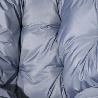 Outsunny Outdoor Rotan Tuinstoel, PE-Rotan, 89 cm x 75 cm x 143 cm, Grijs+Zwart(m-8)