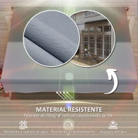 Outsunny Toldo Retrátil Manual para Jardim Ajustável com Manivela Proteção UV Estrutura de Metal e Alumínio 295x200 cm Cinzento(m-5)