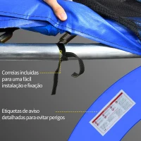 HOMCOM Cobertura de Proteção Ø305 de Borda de Trampolim Espuma de Proteção para Trampolim para Exterior Azul(m-6)