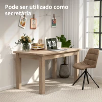 HOMCOM Mesa de Jantar Mesa Retangular para 6 Pessoas Mesa de Refeição para Cozinha Sala de Jantar 140x80x78 cm Madeira(m-7)