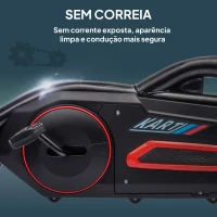 HOMCOM Kart a Pedais para Crianças com Assento Ajustável em 4 Posições, Travão de Mão e Rodas de EVA 100x58x58,5 cm Vermelho(m-8)