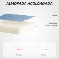 HOMCOM Cadeira de Escritório sem Apoio para os Braços Estofada em Linho Sintético com Altura Ajustável 53x43x85-93 cm Azul(m-4)