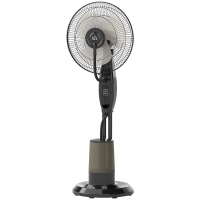 HOMCOM Ventilator, Nebelventilator, 3 Geschwindigkeiten, Timer, Luftbefeuchter, Schwarz
