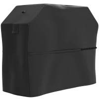 Outsunny Grillhoes BBQ Afdekhoes met Klittenbandsluitingen Zwart, 147 x 61 x 122 cm(m-11)