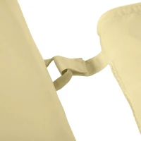 Outsunny Almofada para Espreguiçadeira 198x53x5cm Almofada Suave para Espreguiçadeira Dobrável Acolchoada para Exterior Jardim Pátio Creme(m-8)