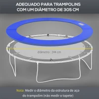 HOMCOM Cobertura de Proteção Ø305 de Borda de Trampolim Espuma de Proteção para Trampolim para Exterior Azul(m-5)