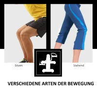 HOMCOM Mini Heimtrainer Fitnessbike Pedaltrainer mit LED Display 5 Modelle Arm und Beintrainer Fitnessgerät Hometrainer für Senioren Zuhause Heim Büro 40 x 39 x 29 cm Weiß(m-5)