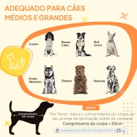 PawHut Gaiola para Cães com Mesa Auxiliar e Almofada Lavável Gaiola para Animais com Estrutura de Aço para Cães Médios e Grandes 90x58x65 cm Carvalho(m-4)